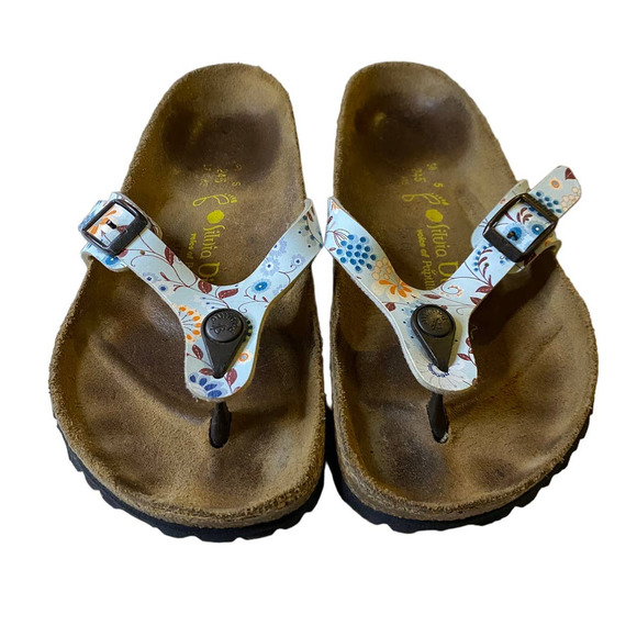 Birkenstock Papillio Turin Silvia Dias Floral Thong Sandals Women’s Size 38 - Picture 1 of 5